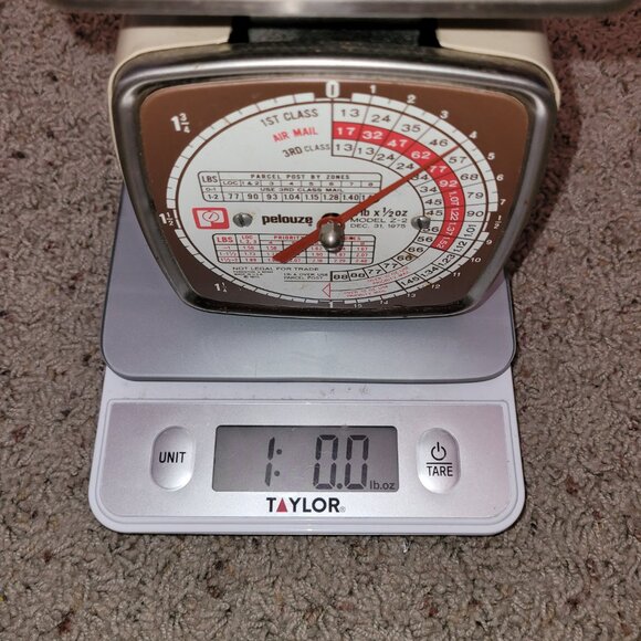 Vintage Pelouze 1977 Model Z2 Postal Scale 2 Lbs x 1/2 oz NICE weight retro - Picture 6 of 9